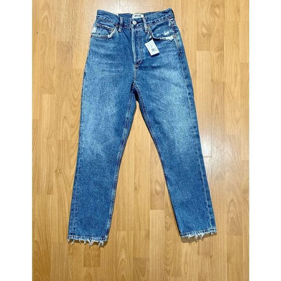Agolde Riley Mid rise  Straight Leg Ankle jeans - Picture 8 of 15